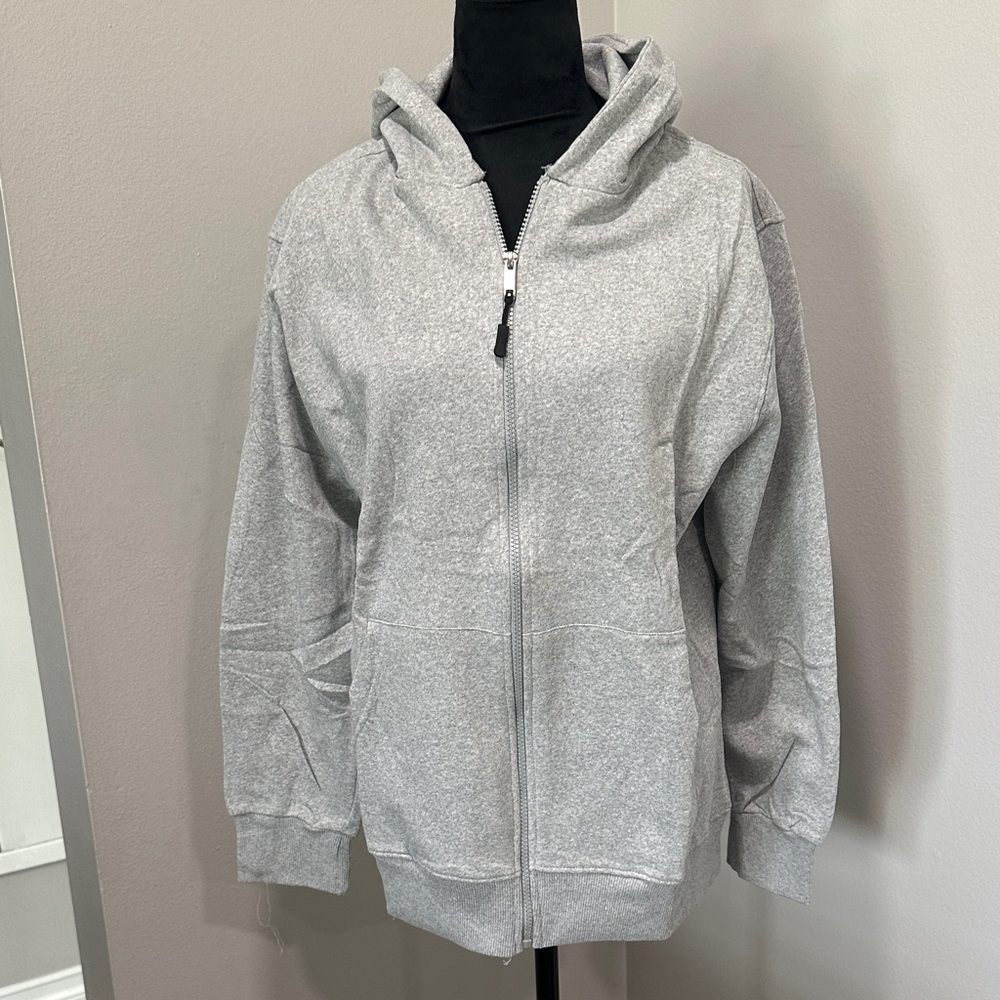 3 ack of Men’s Zip-Up Hoodies- set of 3 Black, light gray and dark gray fleece